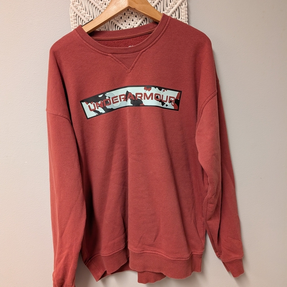 Under Armour Other - Under Armour Rust Sweater Oversized Large Coldgear Camo Crewneck Sweatshirt